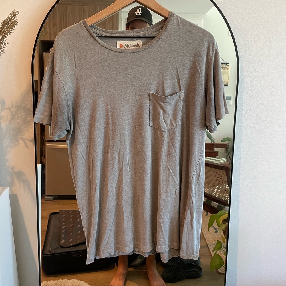 Men’s Mollusk Linen Pocket T-Shirt - M